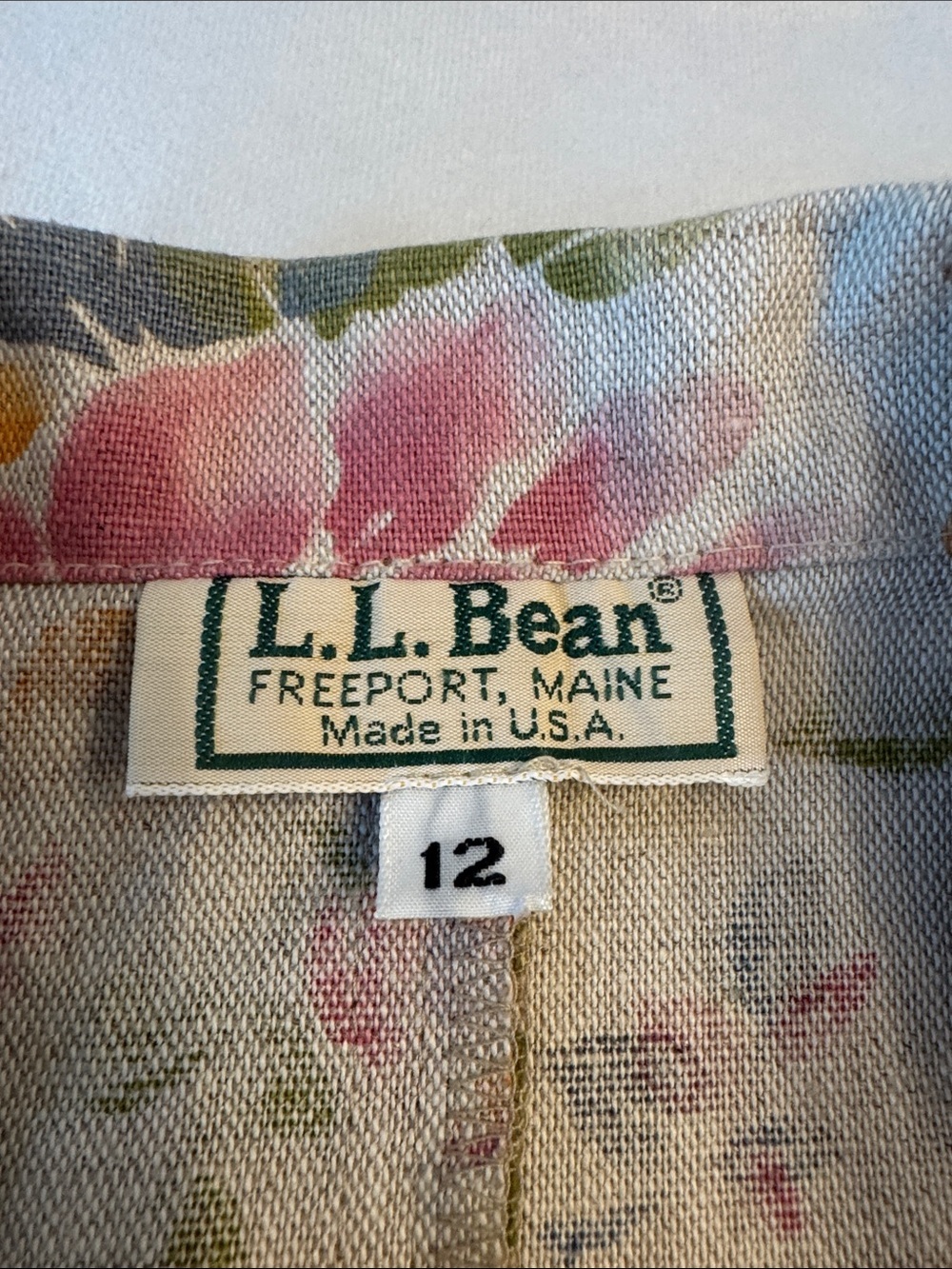 Vintage LL Bean Floral Pastel Linen-Blend Blazer - Cream Multi, sz 12 - Picture 8 of 13